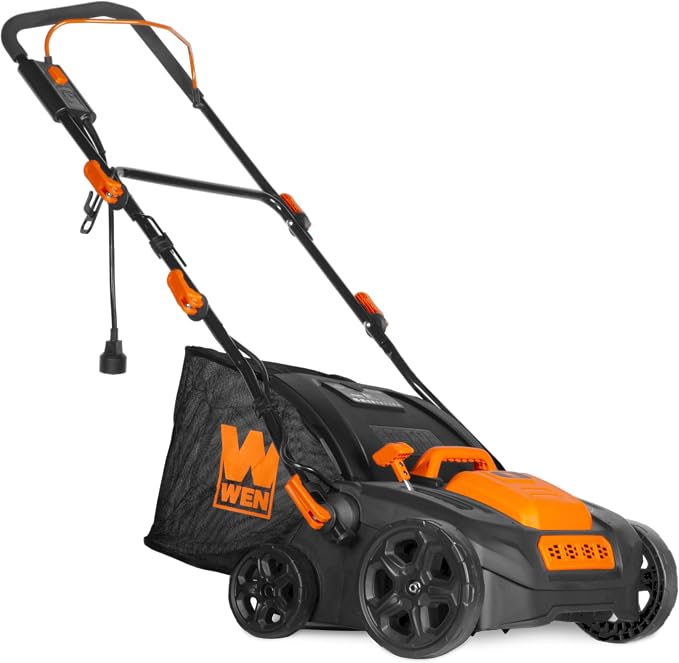 Wen 15-Inch 15-Amp 2-in-1 Electric Dethatcher and Scarifier with Collection Bag (DT1526) - Image 2
