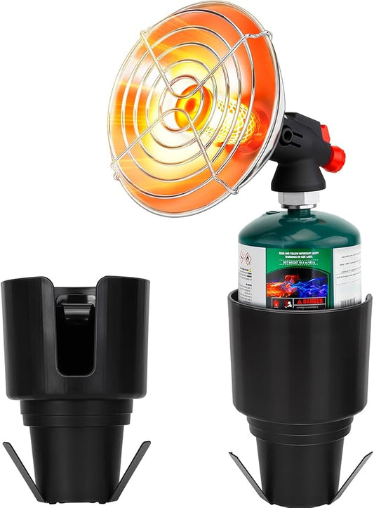 Golf Cart Heater, Portable Propane Heater with Cup Holder Fits Most Golf Cart Accessories Car, Safe Camping Tent Heaters Cordless with Electronic Ignition, Control Valve, Winter outdoor Heating Helper