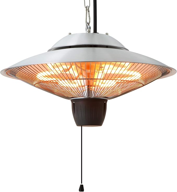 EnerG+ Infrared Electric Outdoor Heater - Hanging, Silver, Model:HEA-21524
