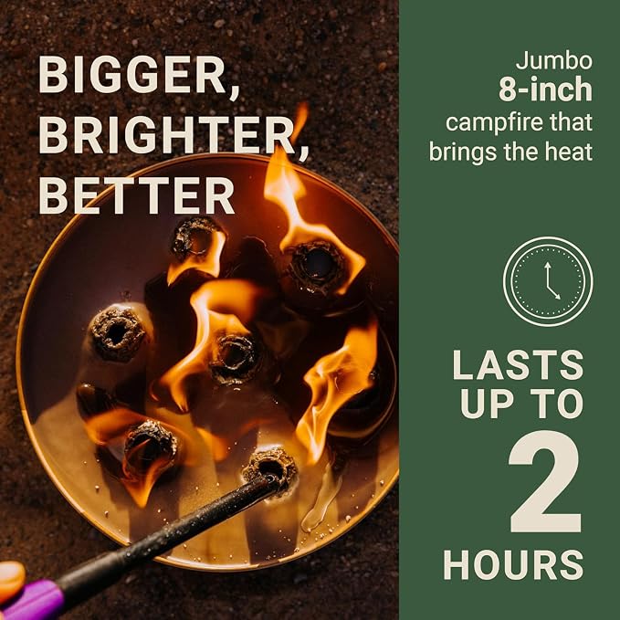 Radiate 2 Pack XL 8" Portable Campfire As Seen On Shark Tank - Up to 2 Hours of Burn Time, Reusable Travel Fire Pit for Camping, Patios & Beach Days - Great Alternative to a Real Fire - Made in USA - Image 2