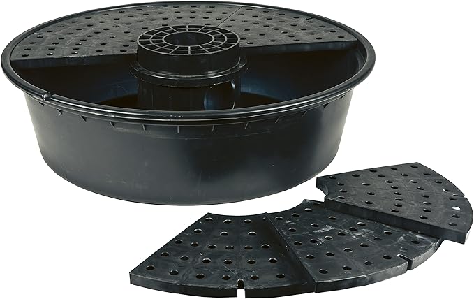 Little Giant DFB36 36-Inch Disappearing Water Fountain Basin, Supports Up to 2,000 lbs., Black, 566517