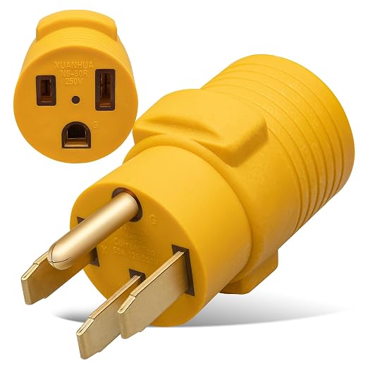 MECMO Nema 14-50P to 6-50R Welder Compact Adapter Cord, 50 Amp 4 Prong RV Generator Male Plug to 3 Prong Welder Outlet for Welder Welding Generator, Heavy Duty 14-50 Male to 6-50 Female Power Adapter by MECMO