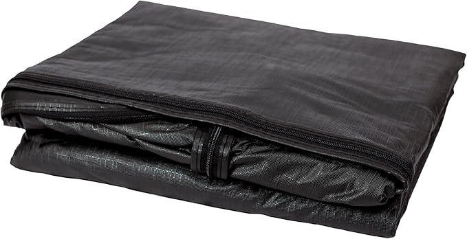 Fire Sense 61065 Gas Patio Heaters with Square Reflectors Full Length Outdoor Vinyl Cover Heavy Duty 10 Gauge Felt Lined With Zipper - Black