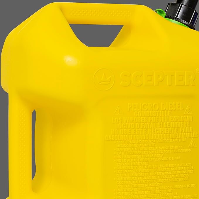 Scepter FSCD552 Fuel Container with Spill Proof SmartControl Spout, Yellow Diesel Can, 5 Gallon (Pack of 4) - Image 7