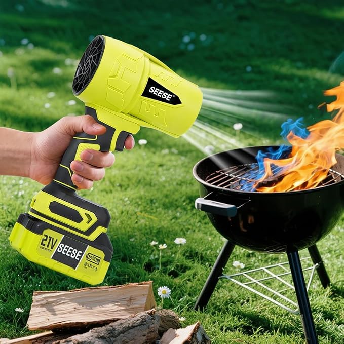 Turbo Jet Leaf Blower: Cordless Leaf Blower for Yard Leaves, Driveway Sand & Car Drying - 450 CFM High Speed with Ergonomic Handle for Easy Operation - Image 5