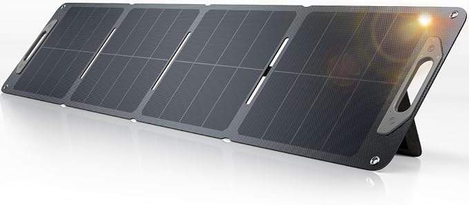 120W Portable Solar Panel for Power Station Generator, Ultra Light 5.7lbs, 25% High Efficiency IP65 Waterproof, 20V Foldable Solar Panel Charger for Camping, RV, Outdoor Use and Off-Grid Blackouts by GRECELLPOWERSTATION