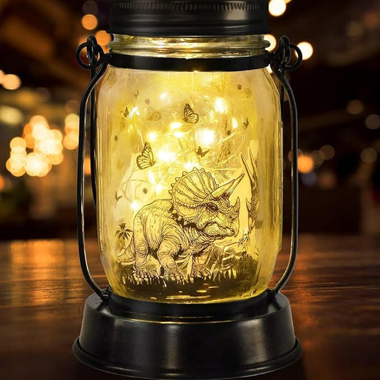kyoryuger for Teens Boy Girls Dinosaur Solar Lantern for Kids, Solar Lights Aesthetic Room Decor for Teen Girls Boys, Garden Decoration Outside for Yard, Patio,Porch