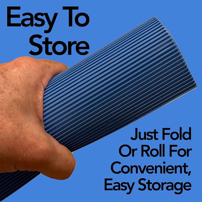 RESILIA Stay-Put Swimming Pool Ladder Mat - Non-Slip, Wide Ribbed, Protective Pad, 36 Inches x 36 Inches, 0.125 Inch Thick, Royal Blue, Made in USA - Image 9