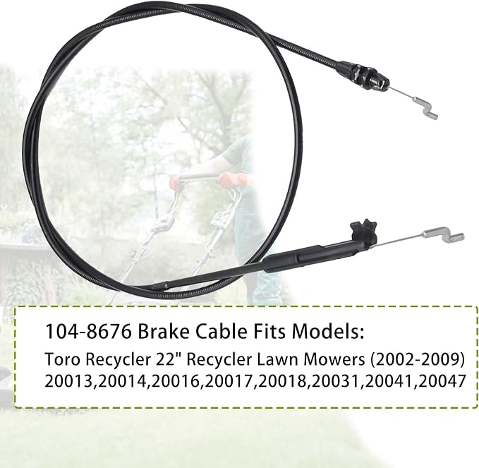 104-8676 Brake Cable, for Toro Recycler 22" 20013 20014 20017 20018 20031 20041 20049 20051 20066 20067 Walk-Behind Lawn Mowers - Image 4