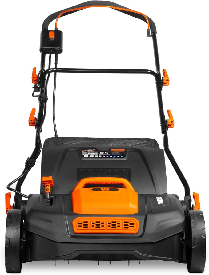 Wen 15-Inch 15-Amp 2-in-1 Electric Dethatcher and Scarifier with Collection Bag (DT1526) - Image 3