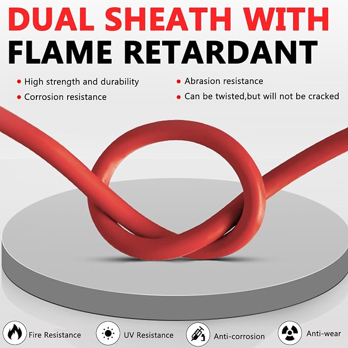 Vansdon 2x10 Feet Solar Panel Extension Cable, 10AWG Solar Cable, Solar Panel Cable with Female and Male Waterproof Connectors for RV, Photovoltaic Systems (10FT Red + 10FT Black) - Image 3