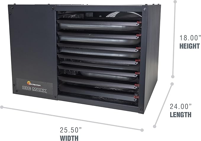 Mr. Heater F260560 Big Maxx MHU80NG Natural Gas Unit Heater, 80,000 BTU, Black