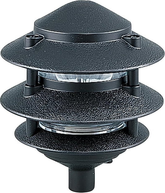 Generation Lighting 9226-12 Single-Light Outdoor Path Fixture with Clear Glass, Black