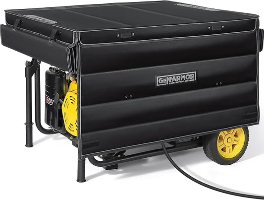 GenArmor Generator Covers While Running, 100% Waterproof Heavy Duty Tarps Generator Tent, Portable Outdoor Generator Enclosure for Most 4000w~13000w Generators, Black, Standard by GeneratorCoverswhileRunning