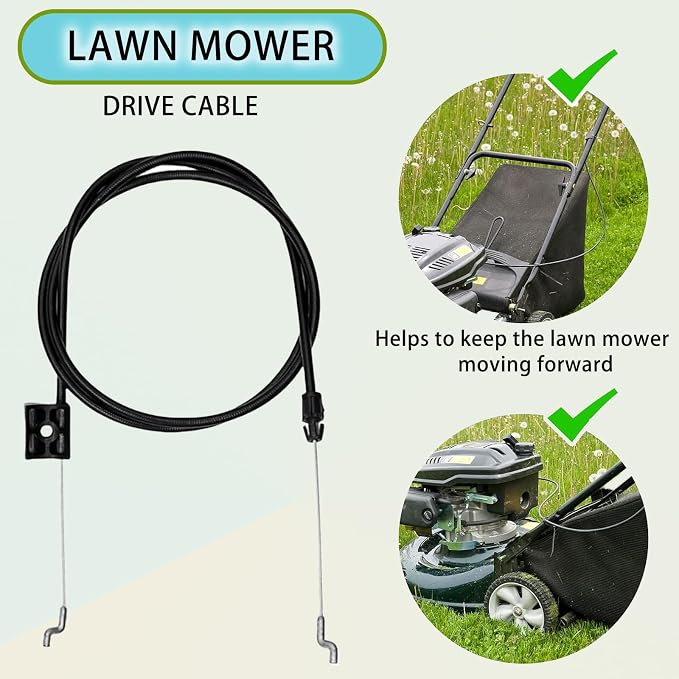104-8677 Brake Cable, for Toro 20001 20003 20005 20007 20008 20009 20012 20016 20019 Replaces 1048677 290-935 Lawn Mower Brake Cable - Image 3