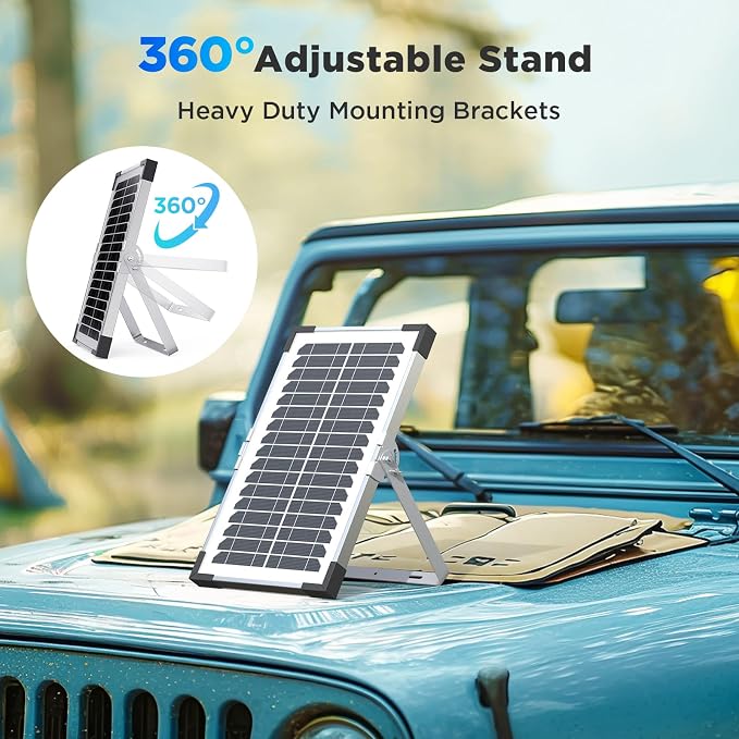 15W Solar Battery Maintainer, 2PCS 7.5W 12V Waterproof Solar Battery Charger with Smart Controller, Low-Iron Tempered Glass Solar Panel for 12V LiFePO4 Battery Dump Trailer Automotive Boat - Image 5