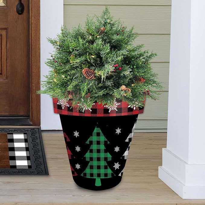 Briarwood Lane Checkered Trees Large Planter