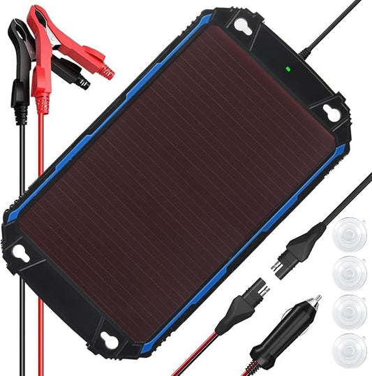 SUNER POWER Waterproof 5W 12V Solar Battery Charger & Maintainer Pro, Built-in UltraSmart MPPT Charge Controller, 5 Watt Solar Panel Trickle Charging Kits for Car Automotive Boat Marine RV Trailer by SUNERPOWER