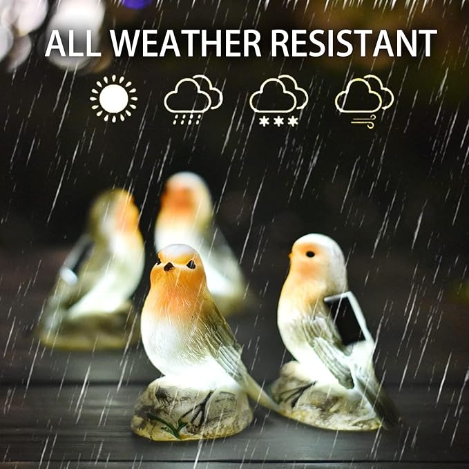 Easter Gifts for Adults Women - Bird Statues Solar Garden Decor for Outside Yard Outdoor Home Patio Decor, Birthday for Mom Grandma Wife Sister Nana from Daughter Son Husband