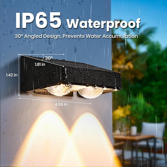 Solar Fence Lights Outdoor,50 LM 11 Modes & 9 Colors Solar Lights with Brighter LED Focus Lens Waterproof IP65 for Wall Backyard Deck Patio Porch Step Railings Pool Decor（20 Pack）