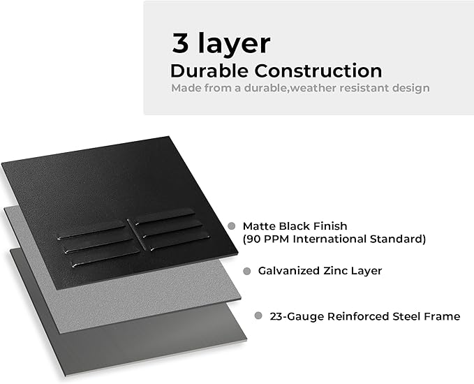 Worth Metal Planter Box with Insert Plate & Drain Holes, Indoor or Outdoor Use, No Assembly Required, 30" x 11" x 13", 14.3 Gallons, Matte Black