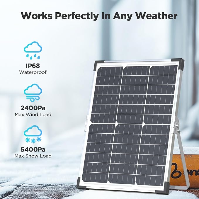 30W 12V Solar Battery Charger & Maintainer, Waterproof Trickle Charging Kit with IP68 Intelligent Controller, High-Performance Tempered Glass, for Car, RV, Marine, Camper and Trailer - Image 7