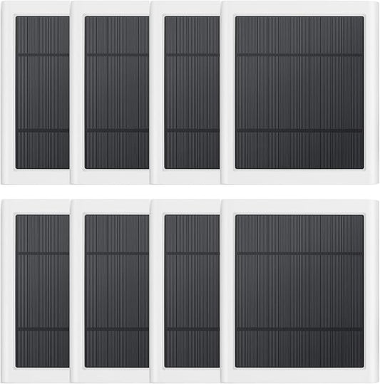 8 Pack IP65 Solar Panel for Rings Camera, 4W Solar Charger Compatible with Rings Spotlight &All-New Stick Up Outdoor Cam Battery, 10ft Long Cable with USB-C to Barrel Plug Adapter by Paodekua