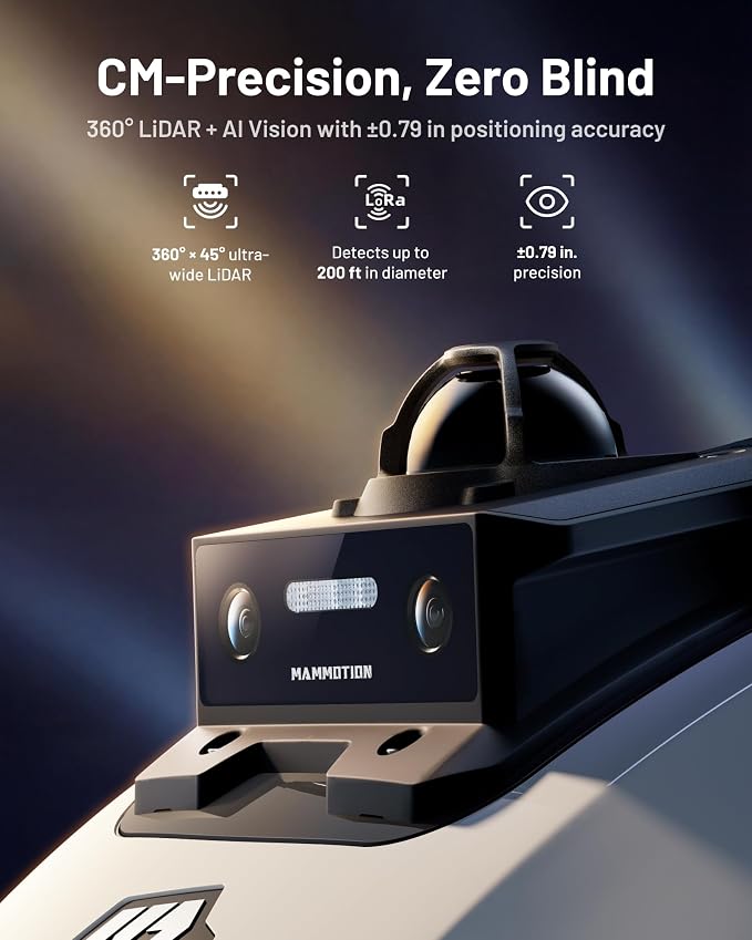 (2026 Upgrade) Mammotion YUKA mini 2 1000H Robotic Lawn Mower Reception 0.25 Acre, 360° LiDAR + AI Vision, 45% Slope, DropMow, Smart Battery Management,Cutting Heights 2.0"-3.5" - Image 2