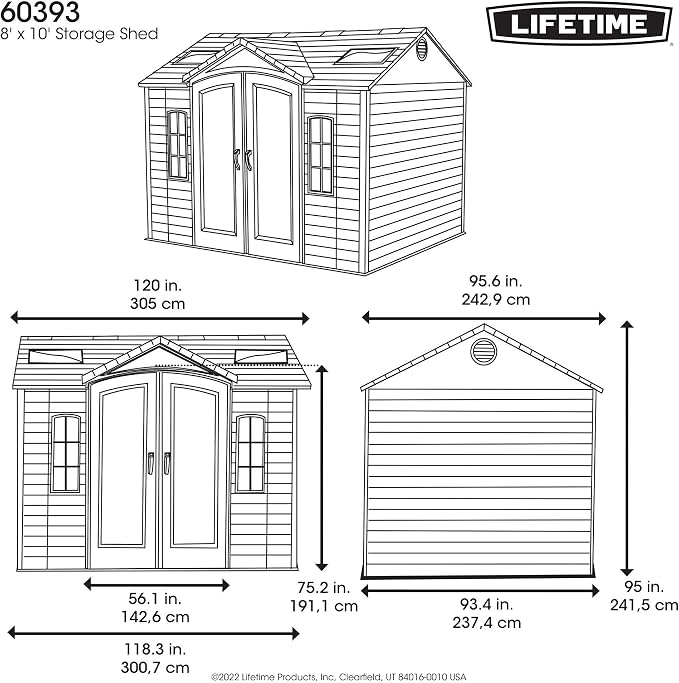 Lifetime Outdoor Storage Shed, 10 x 8 Foot - Image 13