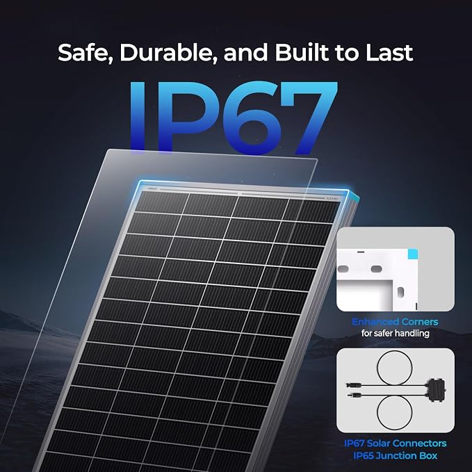 Renogy Solar Panels 175 Watt 16BB N-Type, 12V 175W Solar Panel 25% High-Efficiency, PV Module Power Charger for RV Marine Cabin Roof Home Farm Battery and Other Off-Grid Applications - Image 6