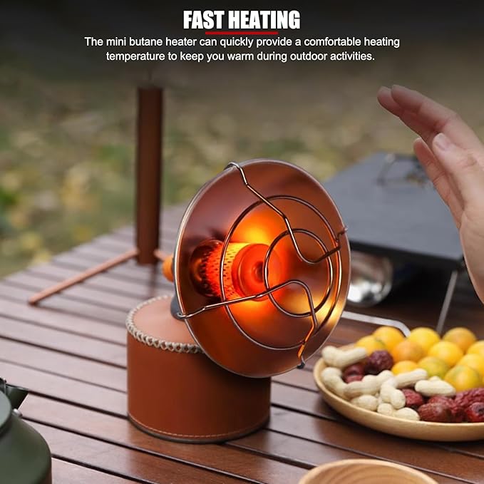 Outdoor Heaters, Portable Camping Heater for Tents Mini Outdoor Butane Heater Golf Cart Heater for Garage, Camping, Picnic