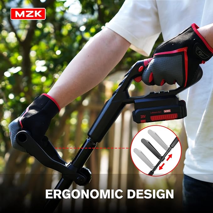 MZK 20V Cordless Tiller Cultivator with Steel Tines,8-inch Wide Battery Powered Garden Cultivator, 360RPM Electric Tiller for Lawn/Gardening/Soil Cultivation(2 * 2AH Battery&Charger Included),TC08D01 - Image 6