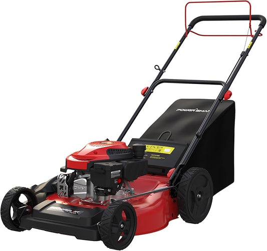 PowerSmart Self Propelled Gas Lawn Mower 21-Inch with 170cc OHV Engine, RWD Single-Speed 3-in-1 with Bagging by PowerSmart