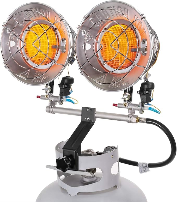 XtremepowerUS 30,000 BTU Propane Tank Top Heat Infrared Heater Burner Propane Heater LPG Use for Camping, Patios, Jobsite Backyard and More