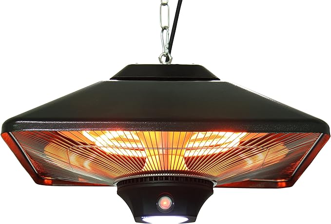 EnerG+ Hanging Infrared Electric Outdoor Heater with LED and Remote