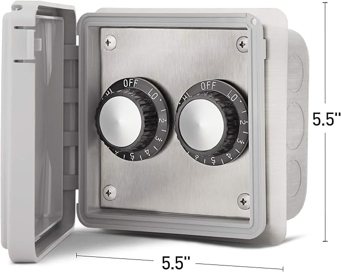 Infratech INF Input Regulator 14-4215 Dual Flush Mount with Weatherproof Cover