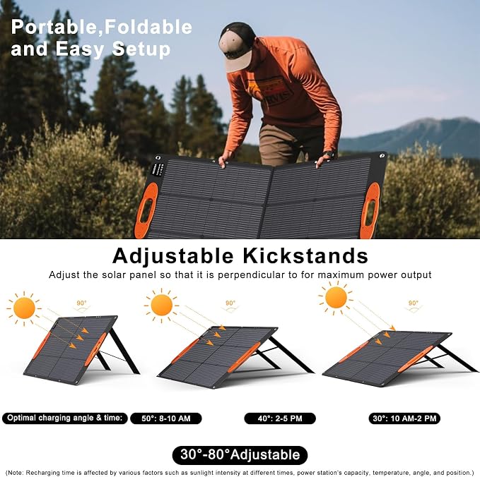 SOKIOVOLA N-Type 16BB 100W Portable Solar Panel 18V ETFE Portable Foldable Solar Charger NextGen 25% High Conversion Folding Solar Panel for Camping Outdoor RV - Image 5