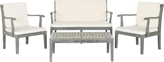 Safavieh Outdoor Living Collection Bradbury 4-Piece Outdoor Living Set
