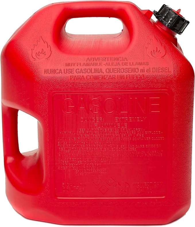 Midwest Can Company 5610 5 Gallon Gas Can Fuel Container Jugs w/Spout (2 Pack) - Image 6