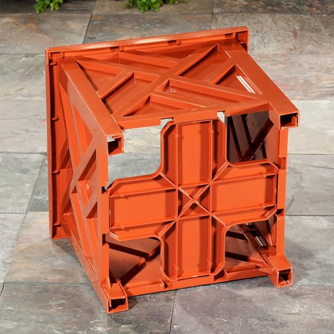 Miles Kimball Chippendale Planter Box, Terra Cotta – Plant Holder for Garden, Patio and Lawn – 14 ¾” sq. x 13 ¼ H Overall