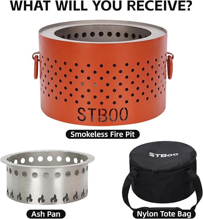 Tabletop Fire Pit - Low Smoke Pellet Table Top Firepit with Ash Tray | Indoor&Outdoor Mini Portable Personal Fireplace | Small Smores Firepit for Patio, Camping,Porch, Balcony,7.8inch Red - Image 7