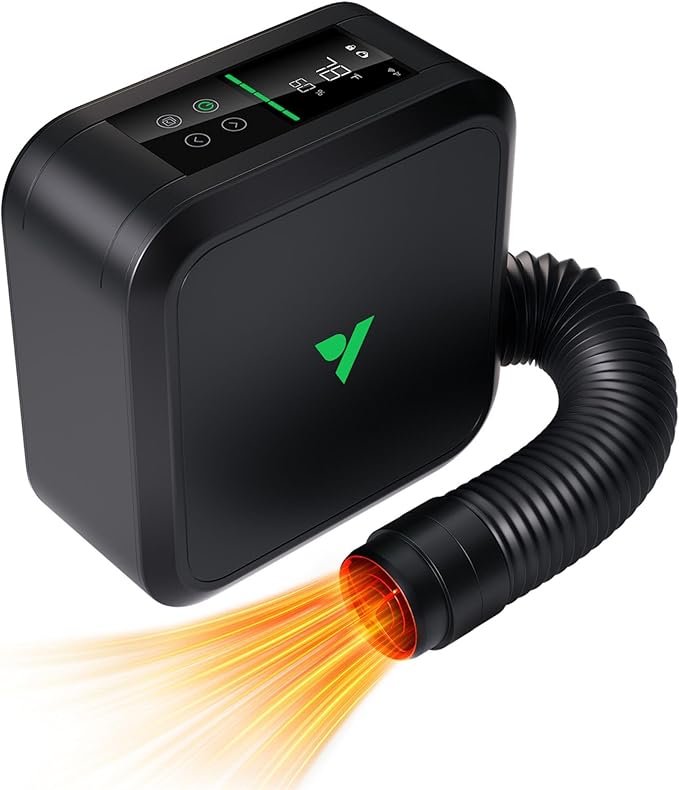 VIVOSUN AeroFlux Smart Grow Tent Heater with Thermostat, 700W PTC Heating, Compact & Portable with VPD, APP Control & Overheat Protection, Included Extension Hose for Grow Tents, Rooms, Greenhouses