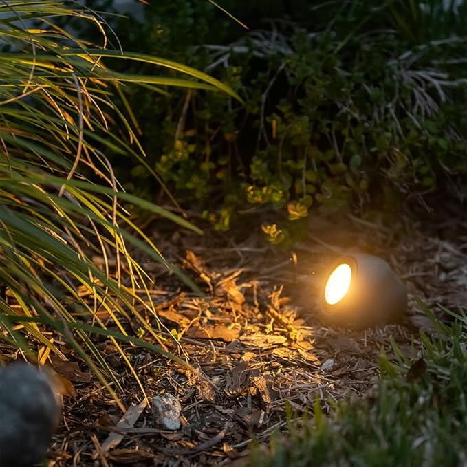 VOLT 12V Decorative Rock Outdoor Spotlight (Gray) for Low Voltage Landscape Lighting in Garden, Yard, Garden or Flower Bed