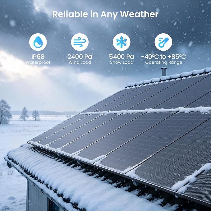 450W Bifacial Solar Panel 2-Pack (900W Total), N-Type 16BB Double Glass Monocrystalline, Anti-Shade Dual-Module Design, 25% High Efficiency Solar Cells for Home Rooftop, RV, Off-Grid System - Image 7