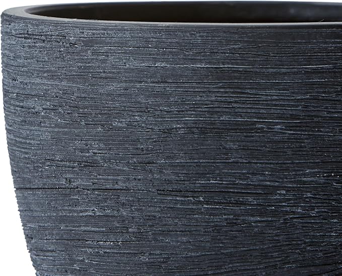 4.5 Inch Ceramic Planter Pot with Matte Textured Finish, Black Flower Pot for Succulents, Plants, Modern Home Decor, Indoor Tabletop Decor