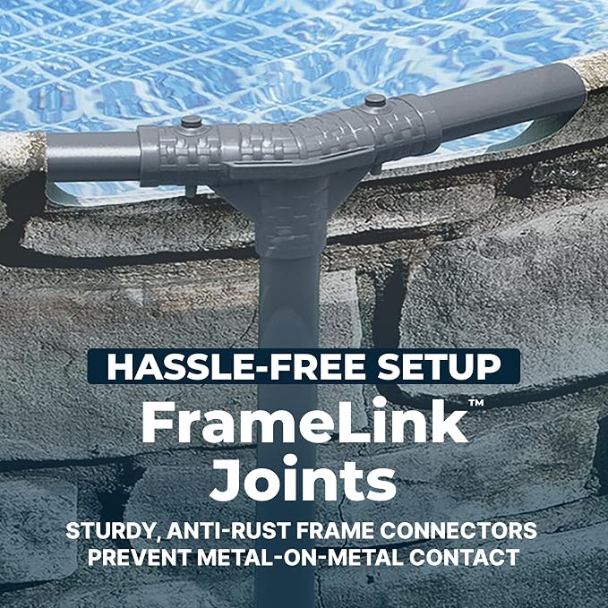 Bestway Steel Pro MAX 12' x 30" Above Ground Pool, Round Metal Frame Outdoor Swimming Pool Set with Filter Pump & Type I Cartridge, Stone Print - Image 6