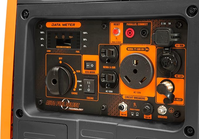 WEN DF451i Super Quiet 4500-Watt Electric Start Dual Fuel RV-Ready Portable Inverter Generator with Fuel Shut-Off - Image 3