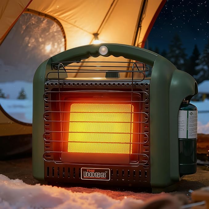 THE BOSS Propane Heater for Patio, 12000 BTU Portable Heater Outdoor Use Propane, Outdoor Space Heater for Camping
