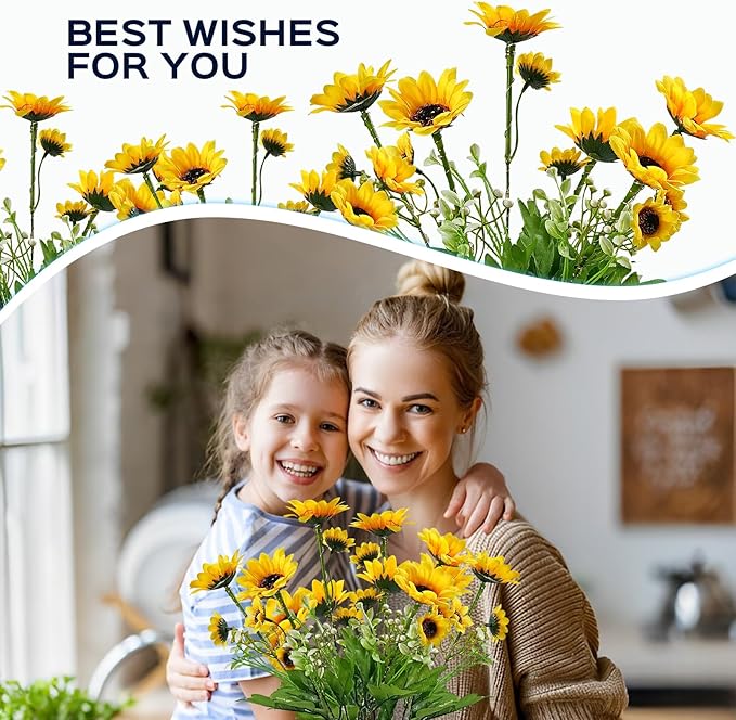 2 Pack Solar Garden Lights Outdoor, Colorful LED Waterproof Solar Powered Sunflowers Landscape Lights for Outside Yard, Patio, Pathway Decorative, D??cor, Gifts, Two Lighting Modes