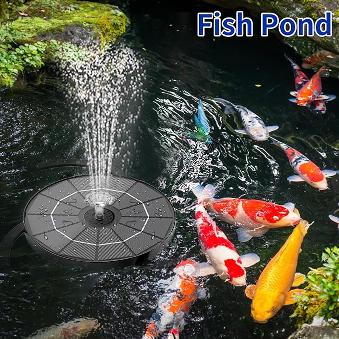 AISITIN 3.5W Solar Fountain for Bird Bath Upgraded 2026, Solar Water Fountain Kit with 3 Fixed Bracket & Multiple Nozzles & Storage Interface for Bird Bath, Garden, Courtyard, Pond, Pool and Outdoor